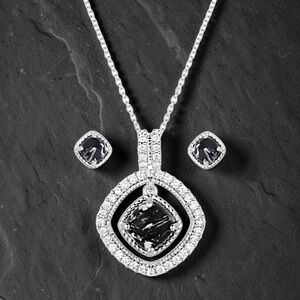 Montana Silversmiths Jewelry Set Womens High Roller Cubic Zirconia NEW